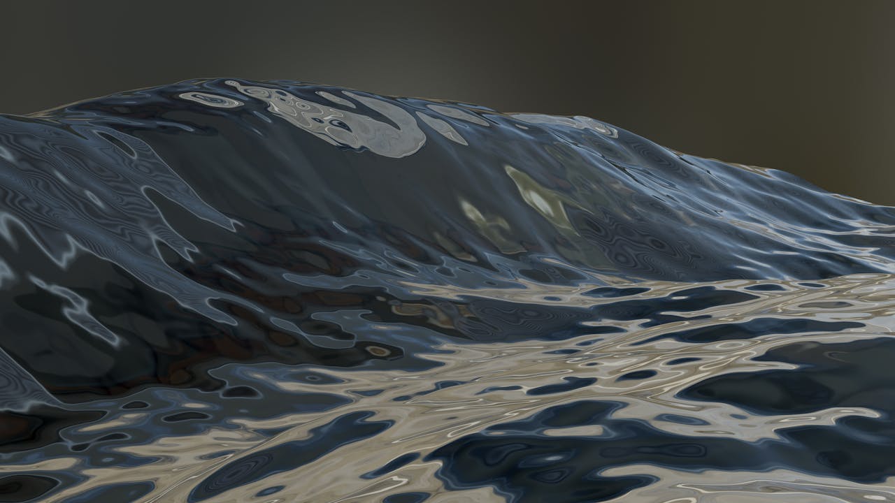 Fascinating abstract design mimicking liquid waves with a surreal touch.